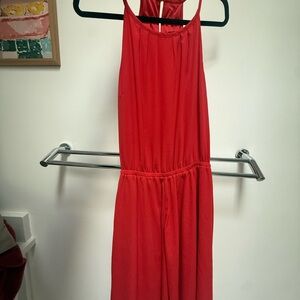 Banana Republic High Neck Red Sleeveless Dress